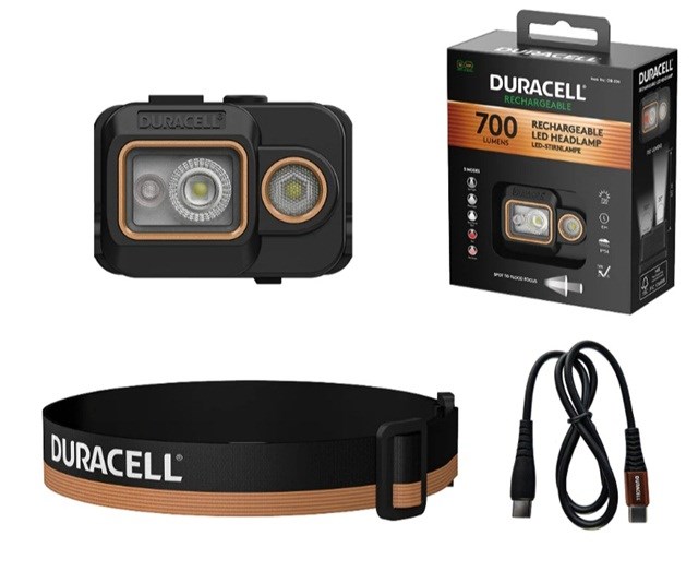 Duracell  DH700R Headlamp black, orange |