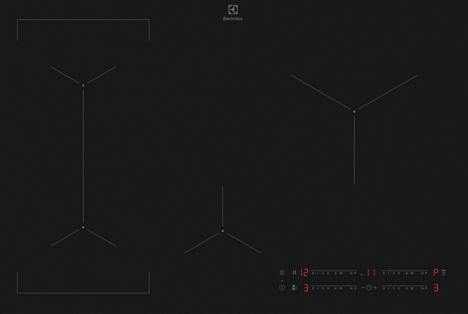 Electrolux EIV83443CT Black Built-in 78 cm
