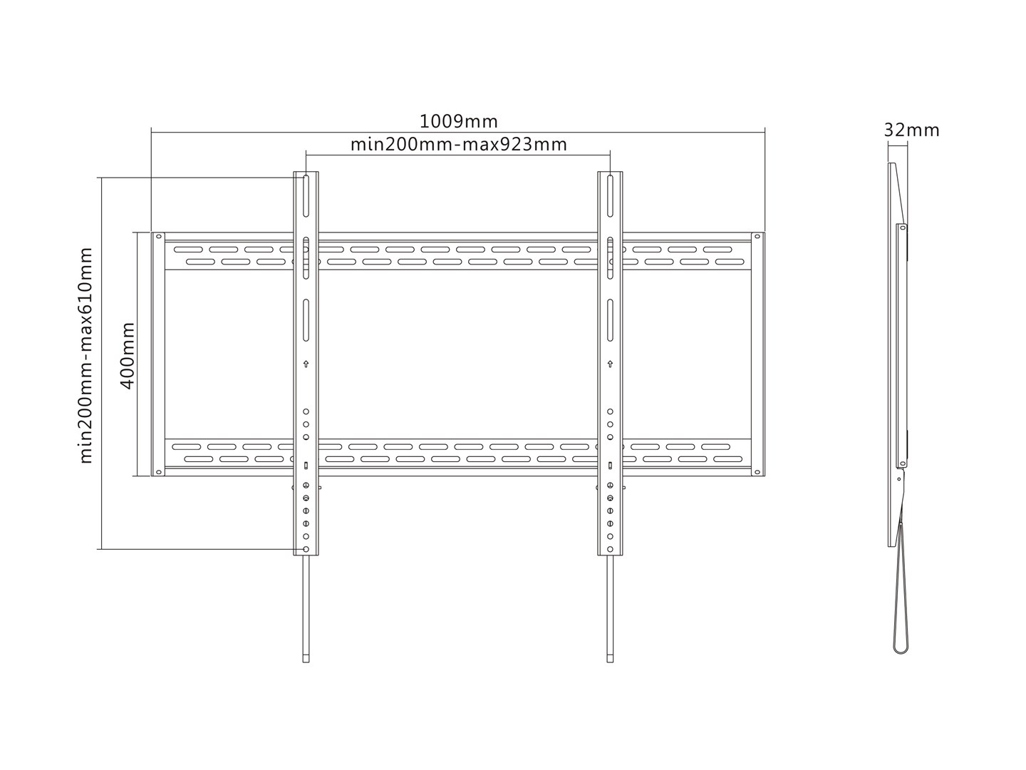 EQUIP  60"-100" Fixed Curved TV