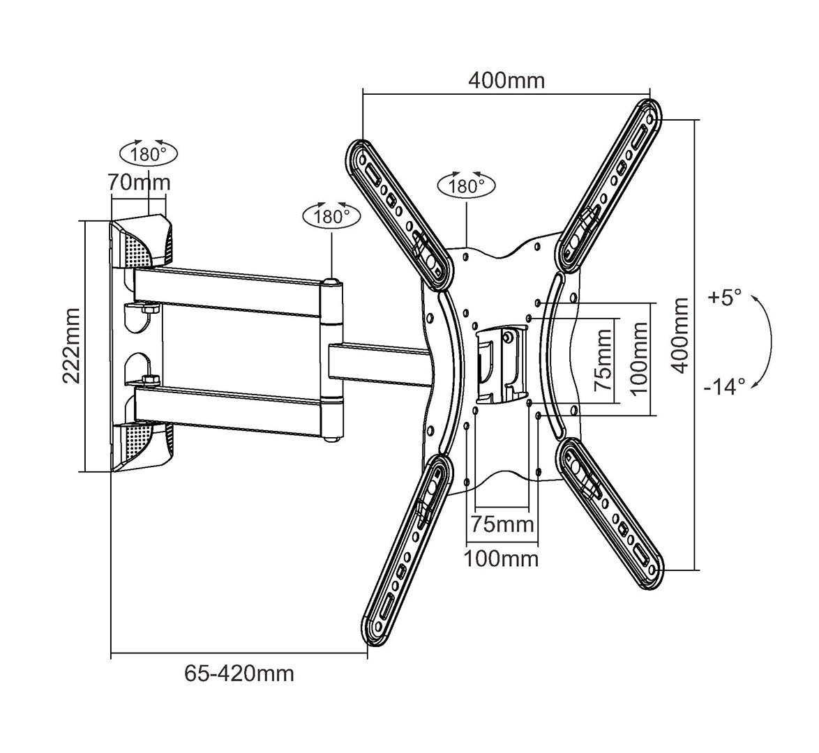 EQUIP  650407 23"-55" Articulating TV