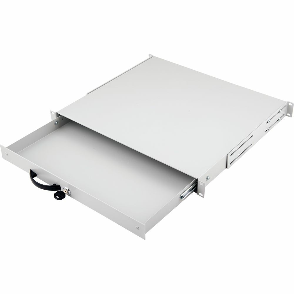 EQUIP Lockable Drawer 19`, 1U, RAL7035