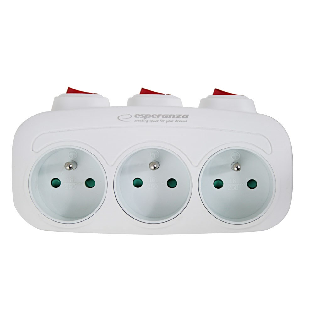 Esperanza  ELK307W Electrical Splitter 3 sockets