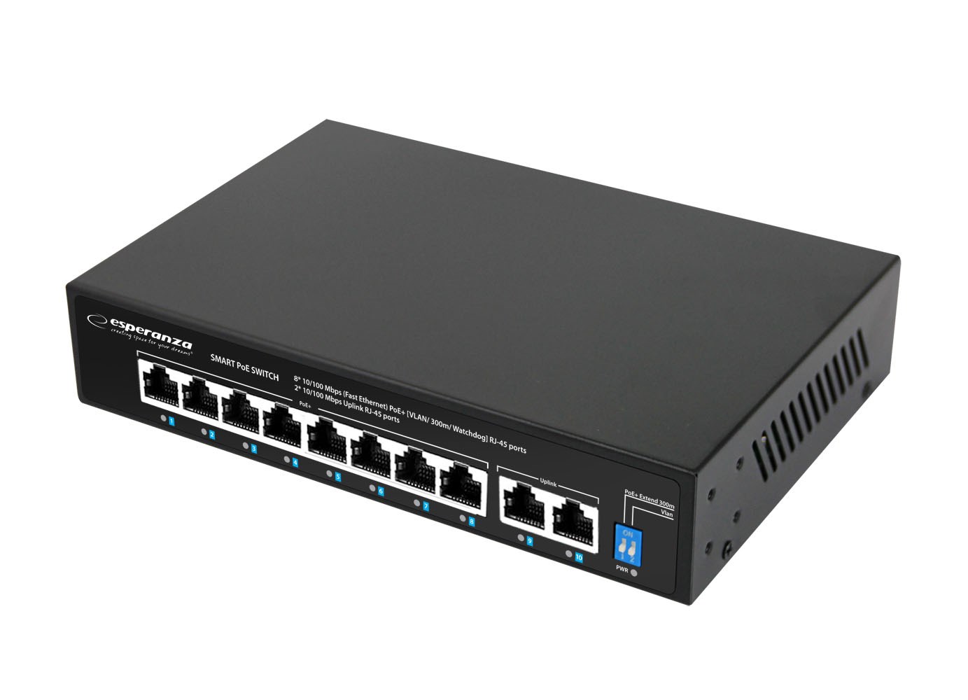 Esperanza ENS106 10-port Poe Switch 10/100