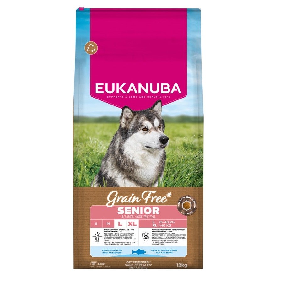 EUKANUBA Grain Free Senior Large Ocean