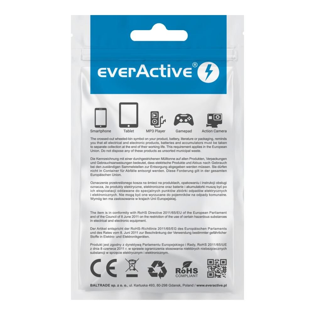 EverActive  cable USB-C 1m - Black