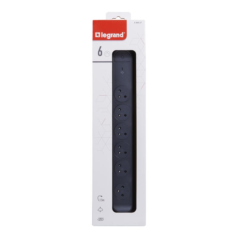 Legrand  Extension cord 6x2PZ 1.5m