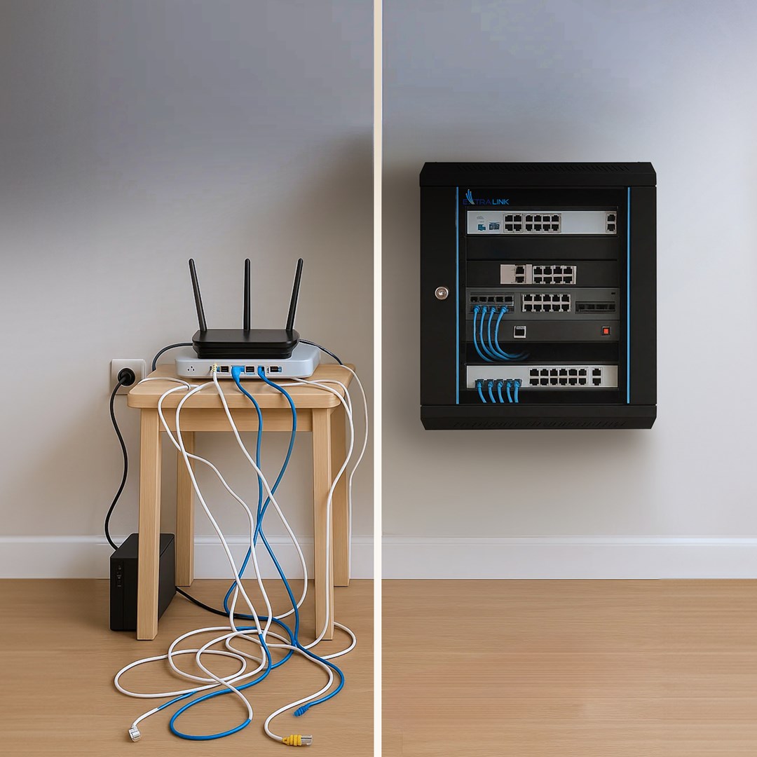 Extralink  LITE 9U 530X400 WALL-MOUNTED RACKMOUNT
