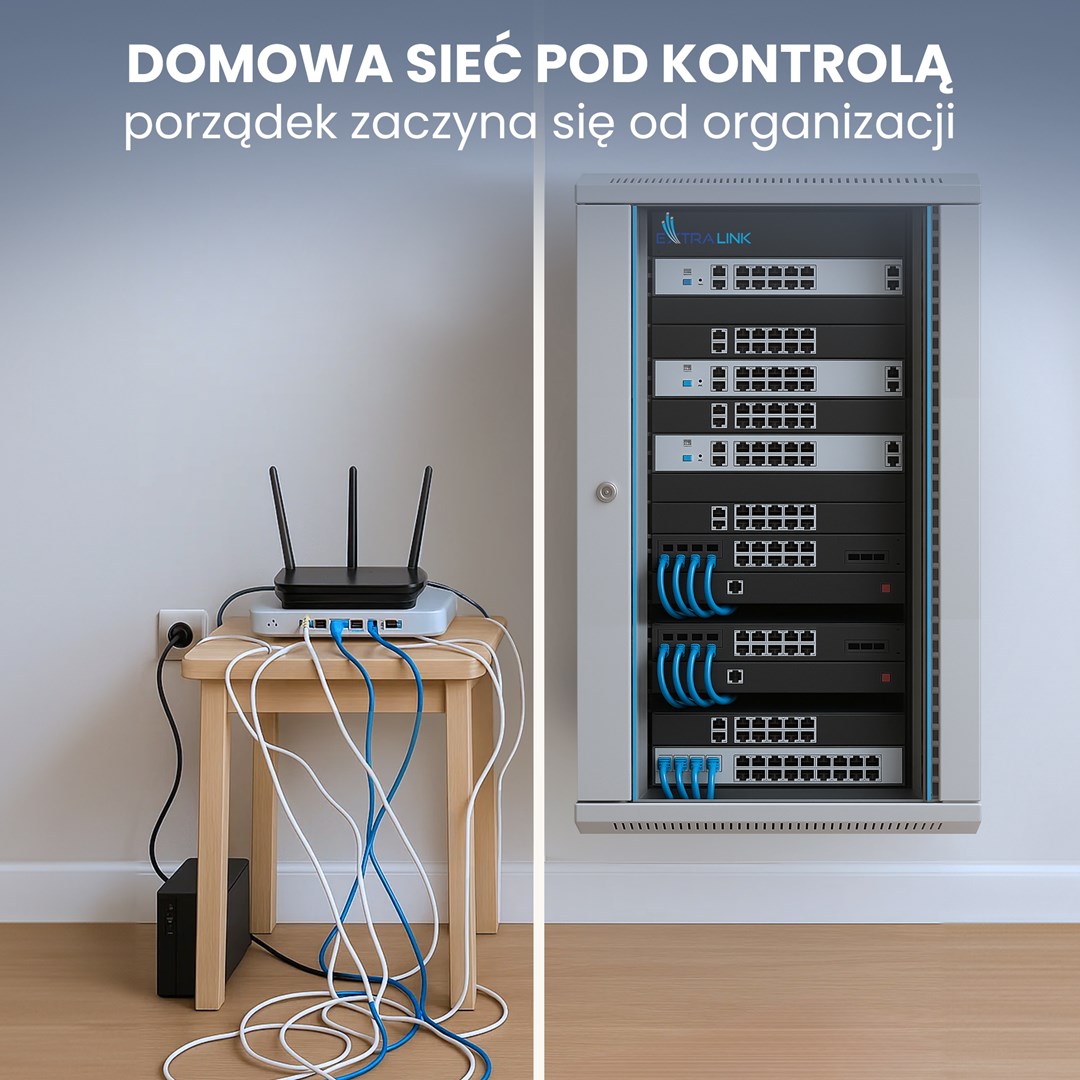 Extralink  Wall cabinet rack 12U 600x450