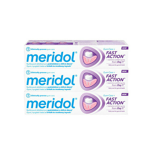 Meridol Fast Action Toothpaste Trio -