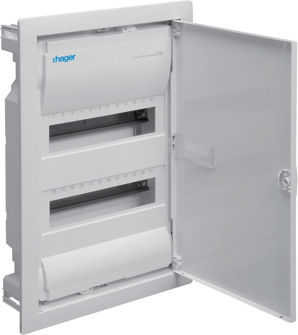 HAGER Flush-mounted cabinet with metal door