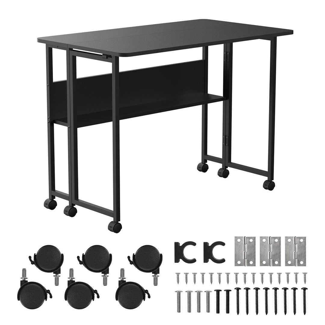 MALMBERGS Folding desk table Maclean, black