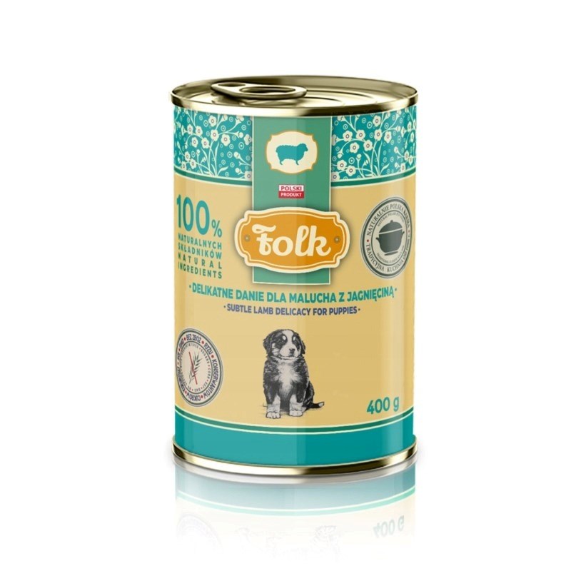 Folk  Delicate meal for puppies with