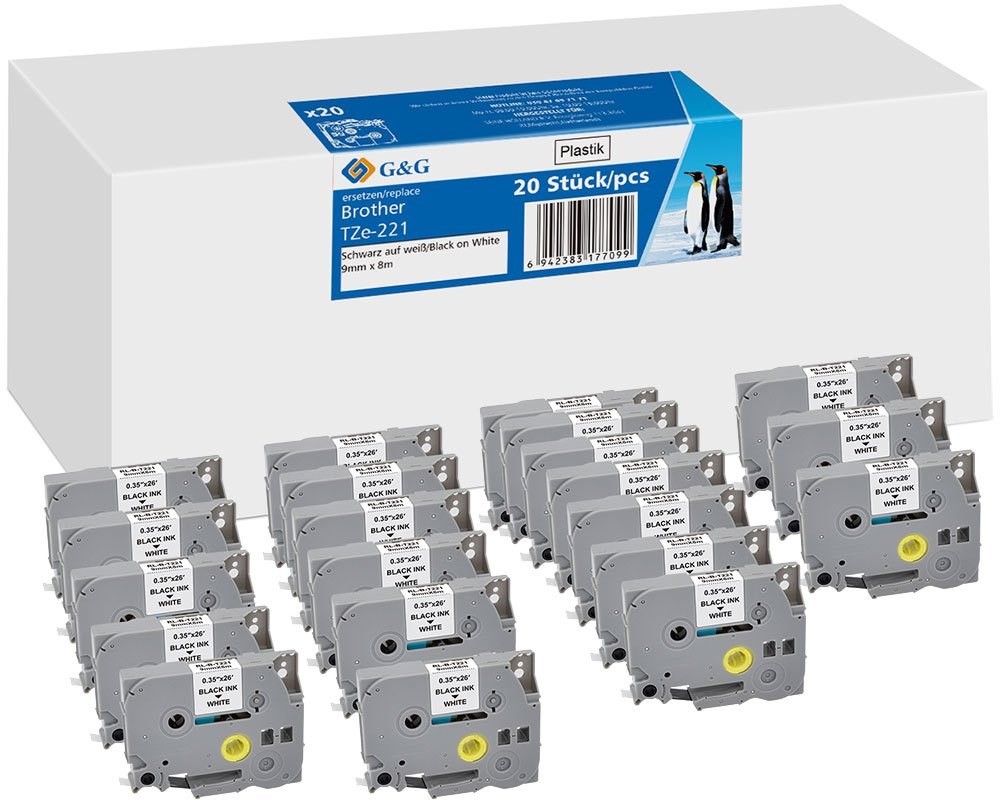 G&G  21569 label-making tape Black on