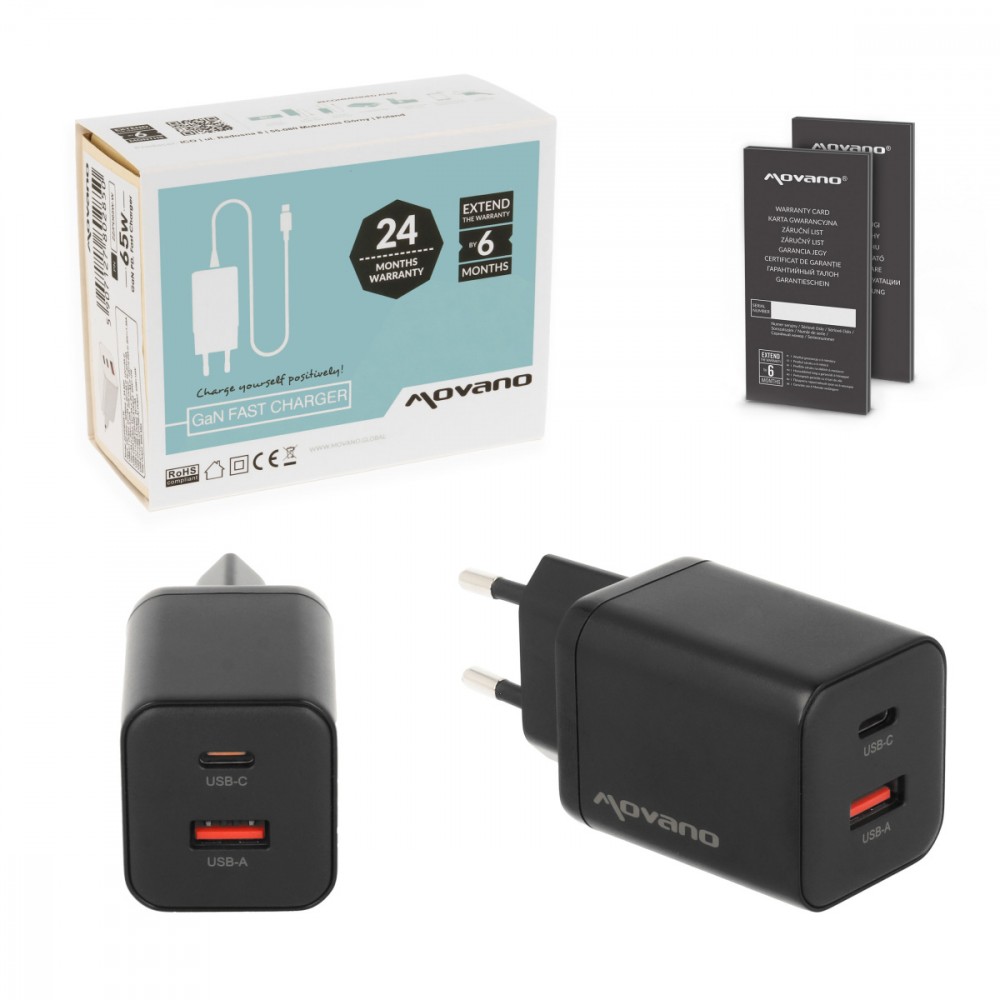 Movano  GaN 45W USB-C PD +
