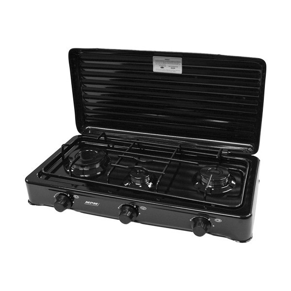 MPM Gas cooker 3-burners KN-03/1KB, black