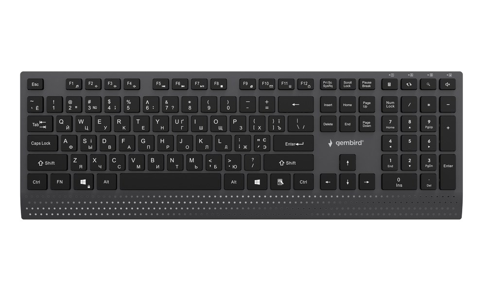 Gembird KB-MCH-06-CYRL Slim wired multimedia keyboard