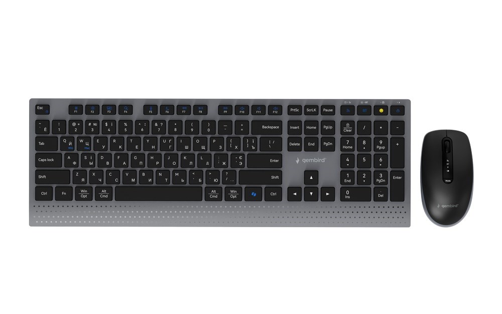 Gembird KBS-WPS-02-CYRL Dual-mode slim wireless desktop