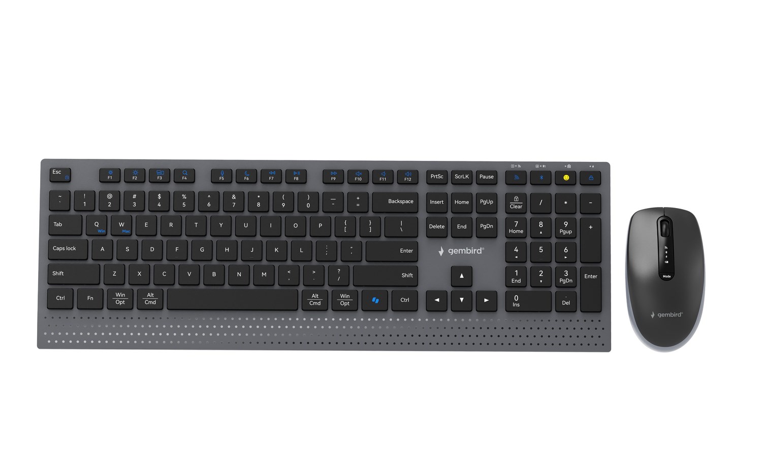 Gembird KBS-WPS-02 Dual-mode slim wireless desktop