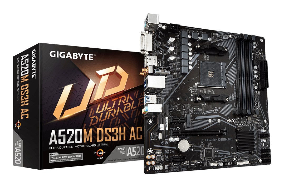 GIGABYTE  A520M DS3H AC Motherboard -