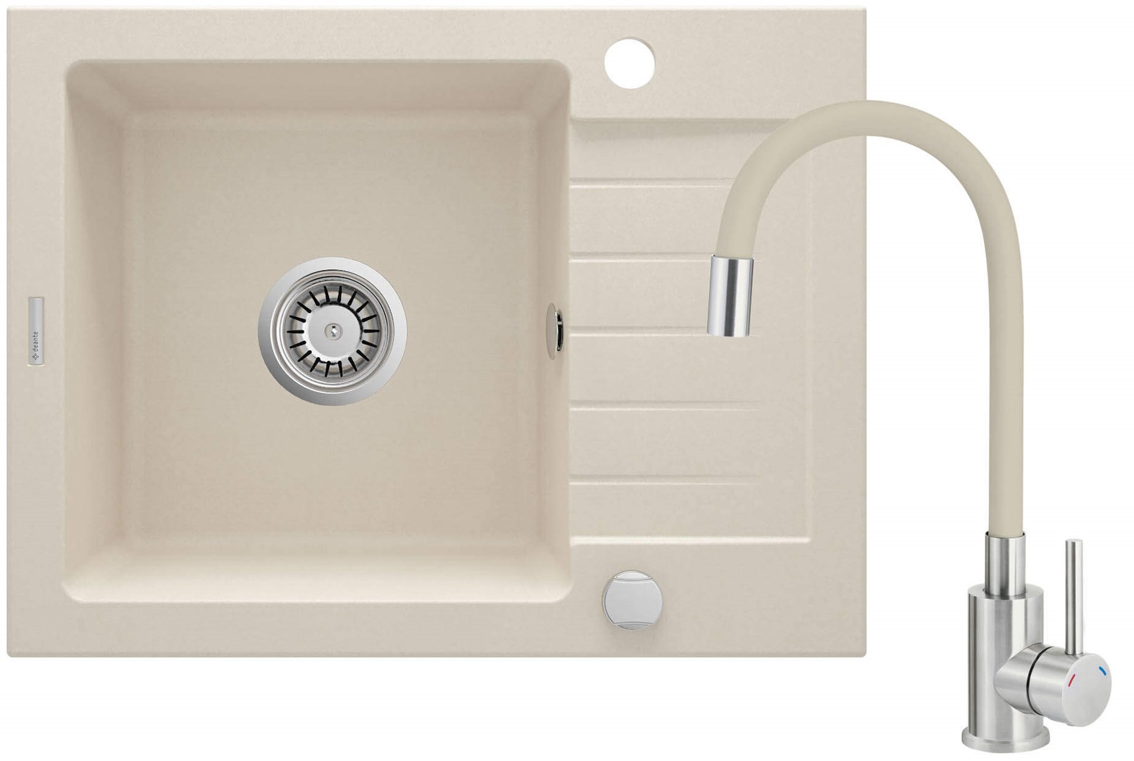 Deante Granit sink with tap, 1-bowl
