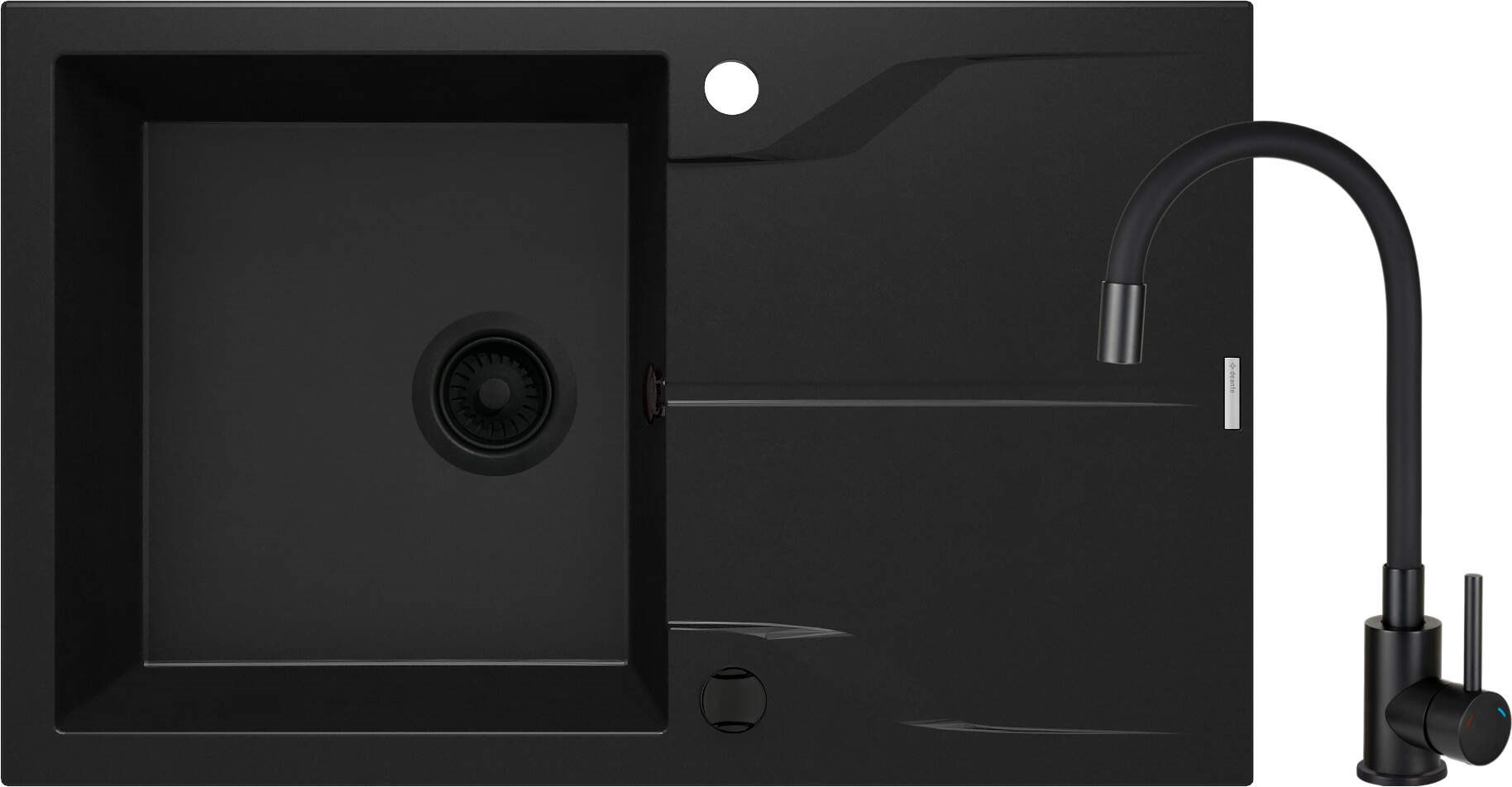 Deante Granite sink with 1-bowl faucet