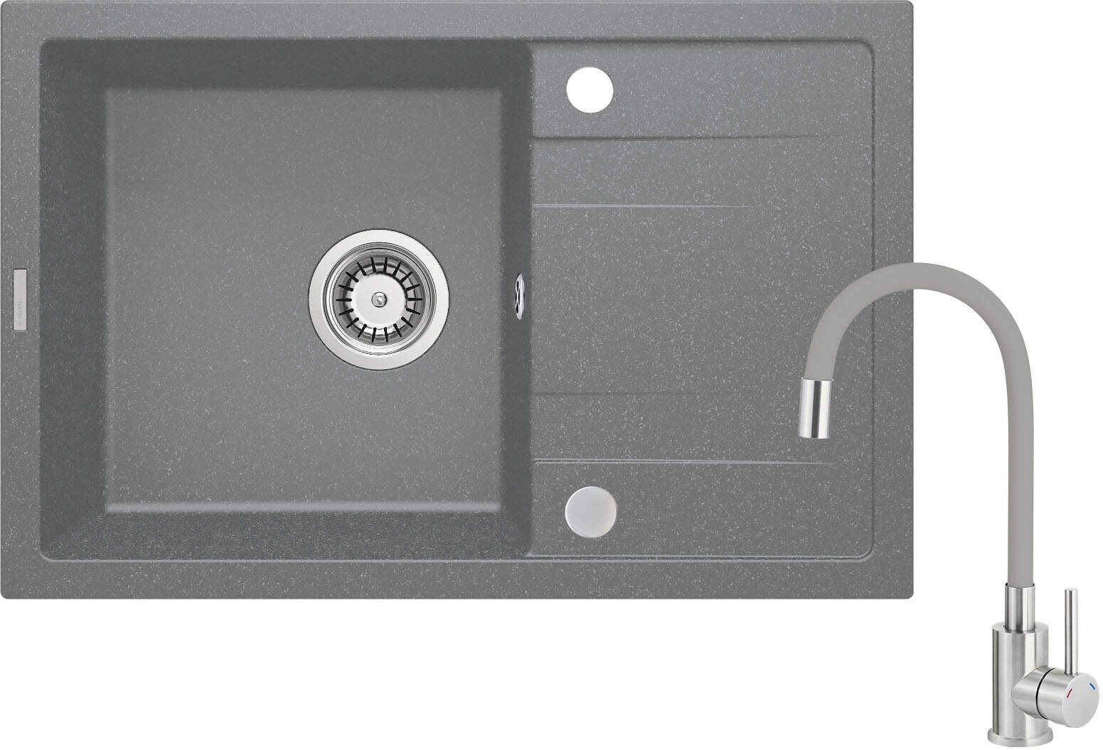 Deante Granite sink with 1-bowl faucet