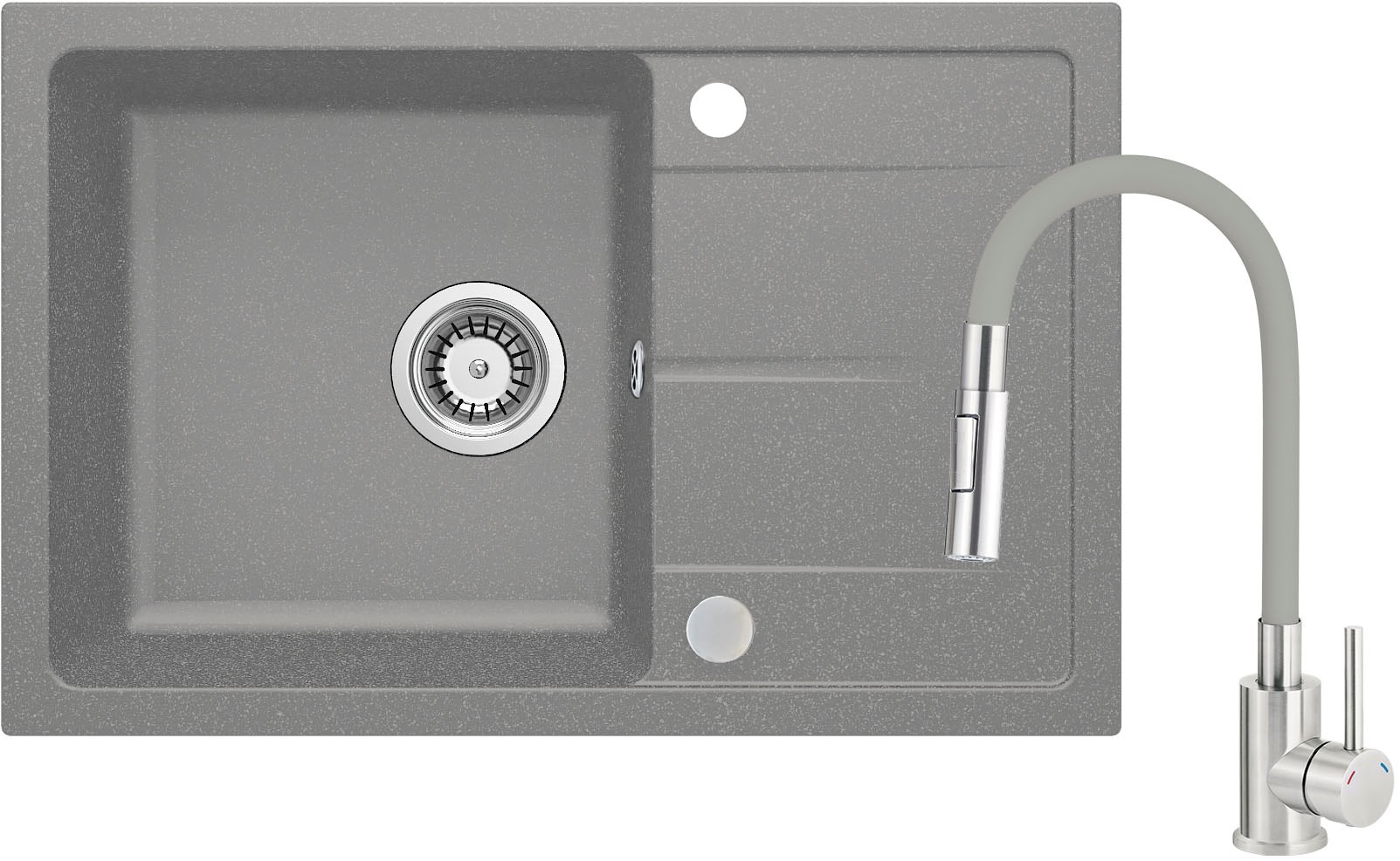 Deante Granite sink with flexible spout