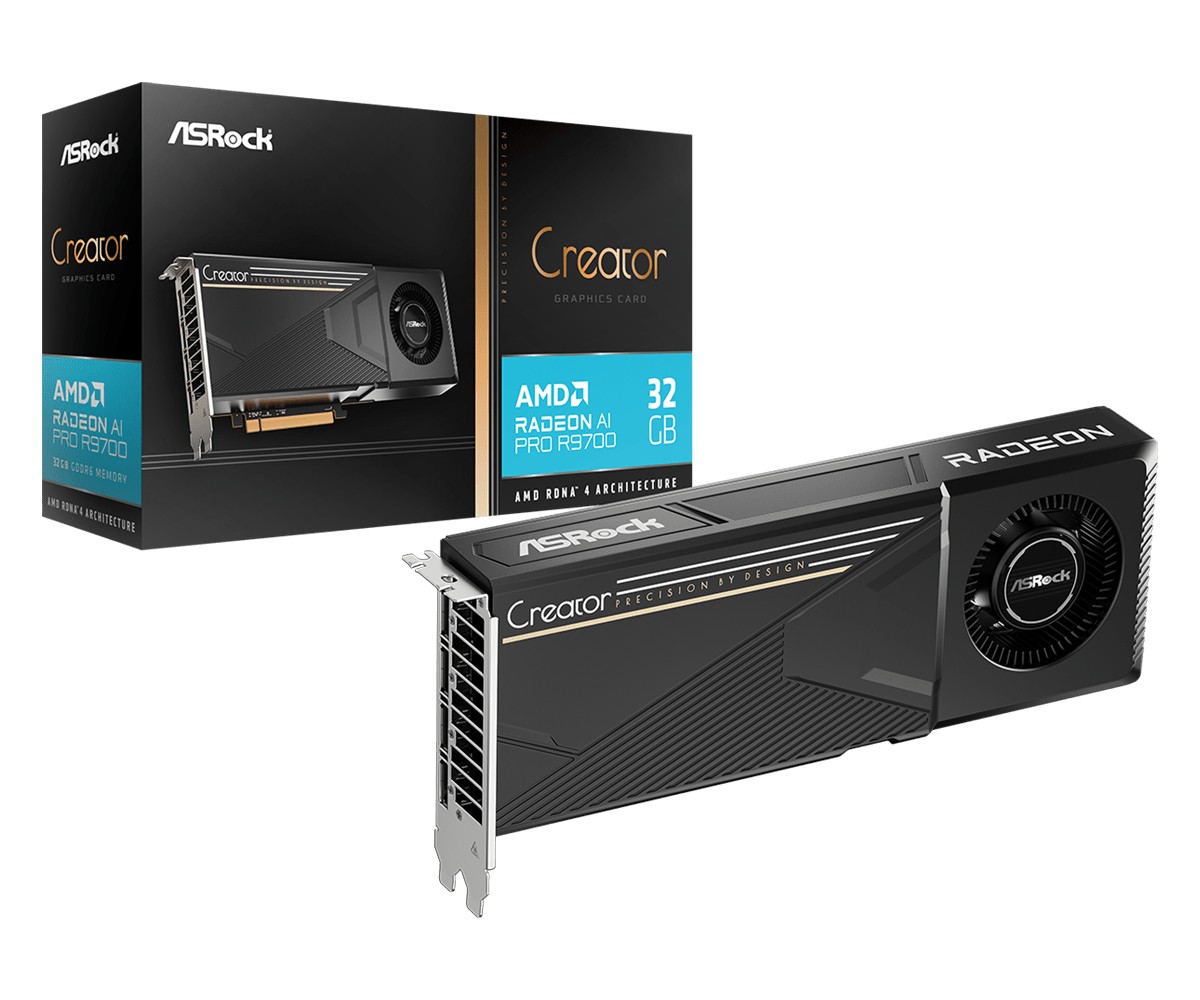 ASRock Graphics card Radeon AI PRO