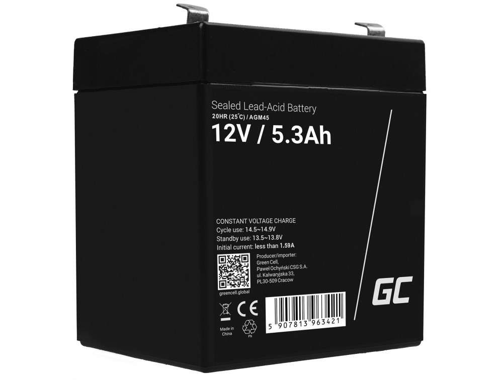 GREEN CELL Battery AGM VRLA 12V