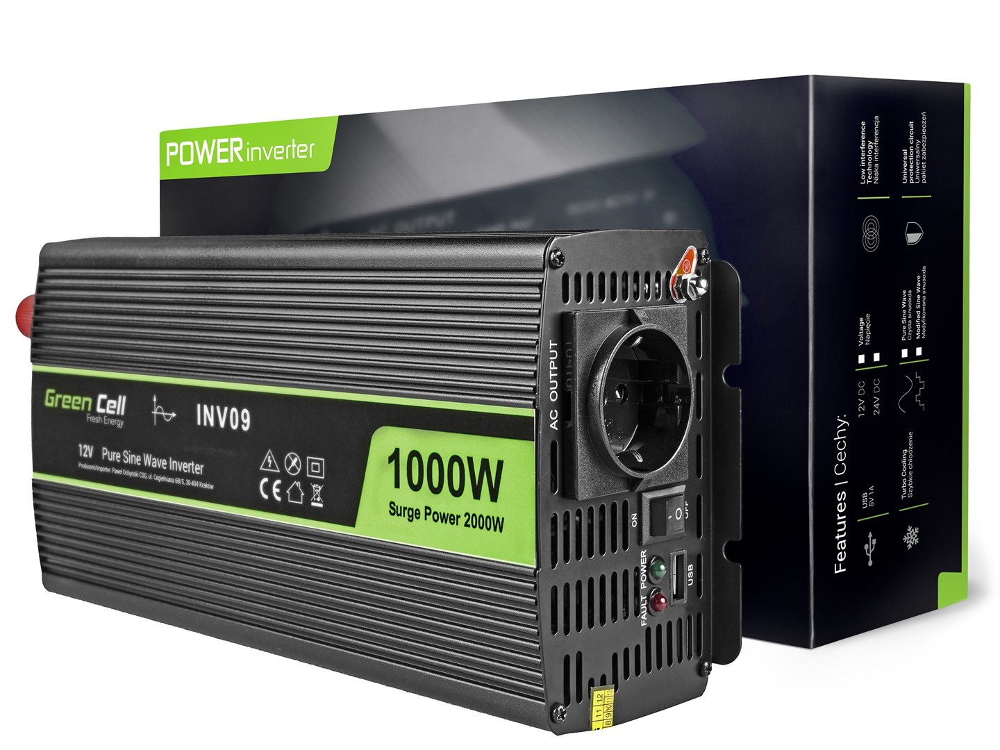 GREEN CELL Converter 12V na 230V