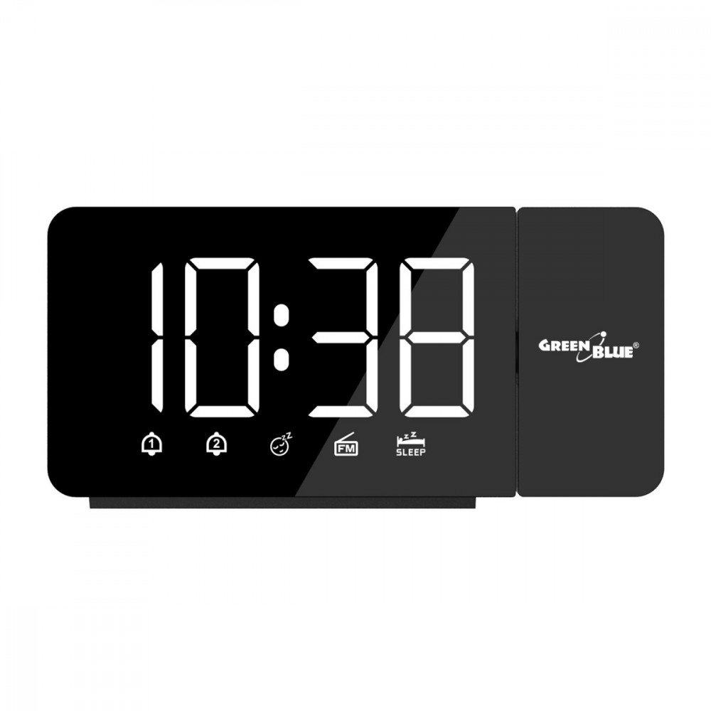 GreenBlue   digital LED clock radio GB172