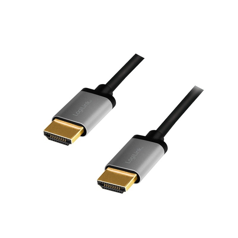 LogiLink  HDMI cable 4K/60Hz, alu , black