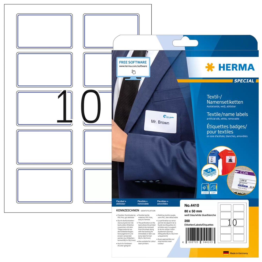 No name HERMA 4410 self-adhesive label