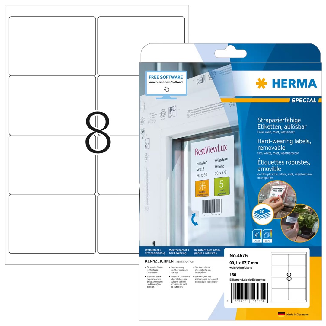 No name HERMA 4575 self-adhesive label