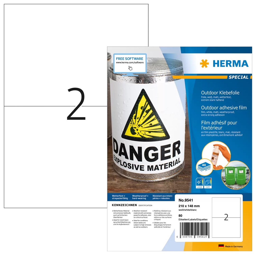 No name HERMA 9541 self-adhesive label