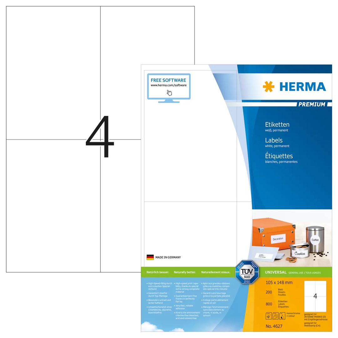 Canon HERMA Labels Premium A4 105x148