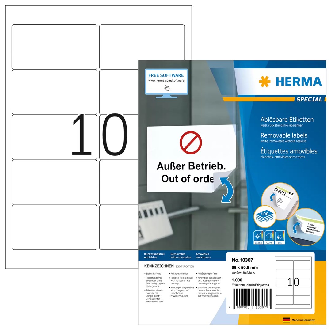 No name HERMA Repositionable address labels