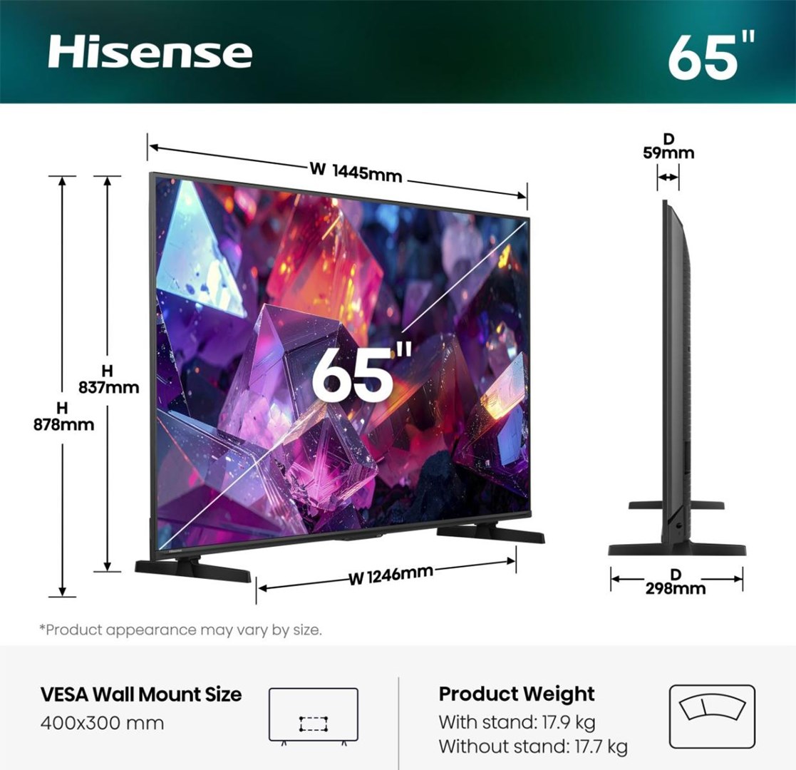 HISENSE 65E7S PRO 165.1 cm