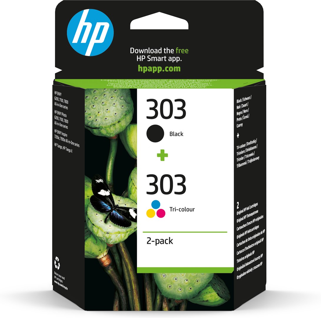 Hewlett-Packard HP 303 2-pack Black/Tri-color Original