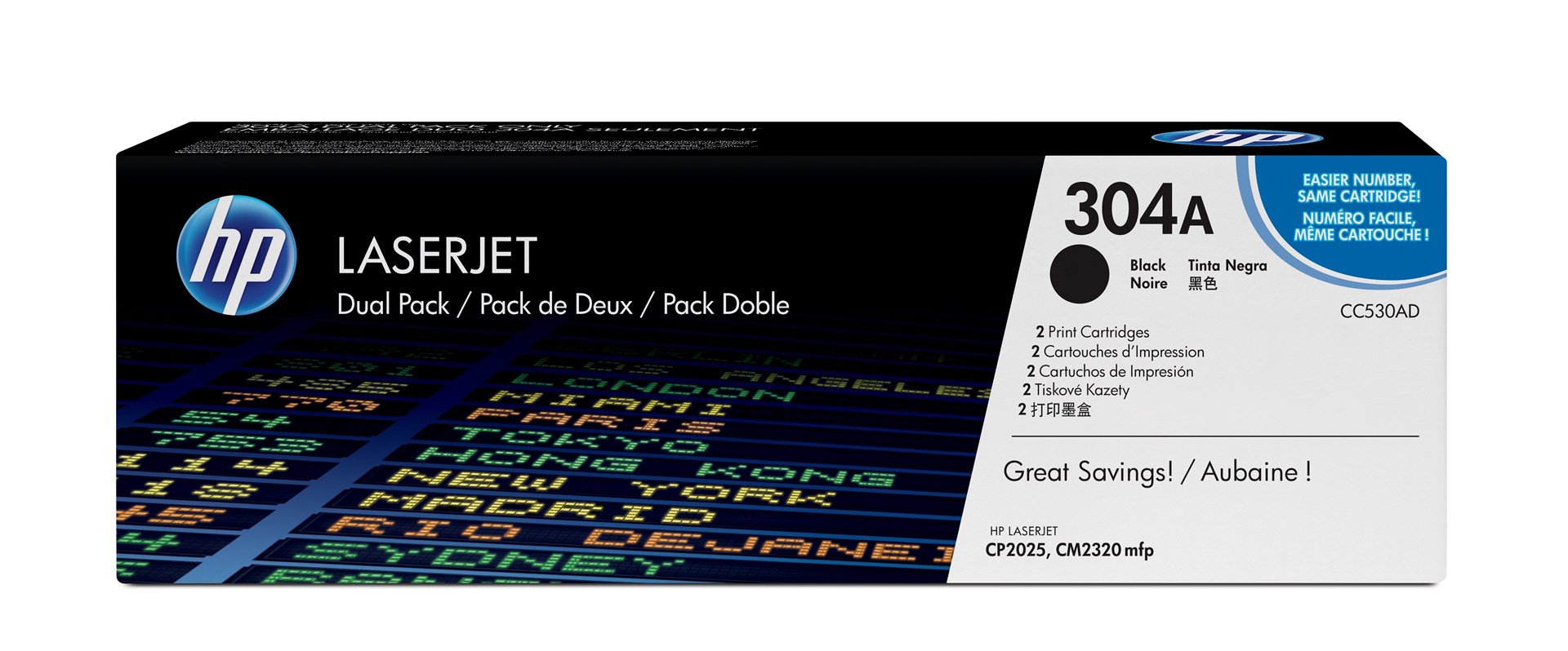 Hewlett-Packard HP 304A 2-pack Black Original