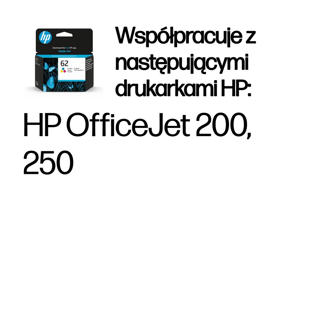 Hewlett-Packard HP 62 Tri-color Original Ink