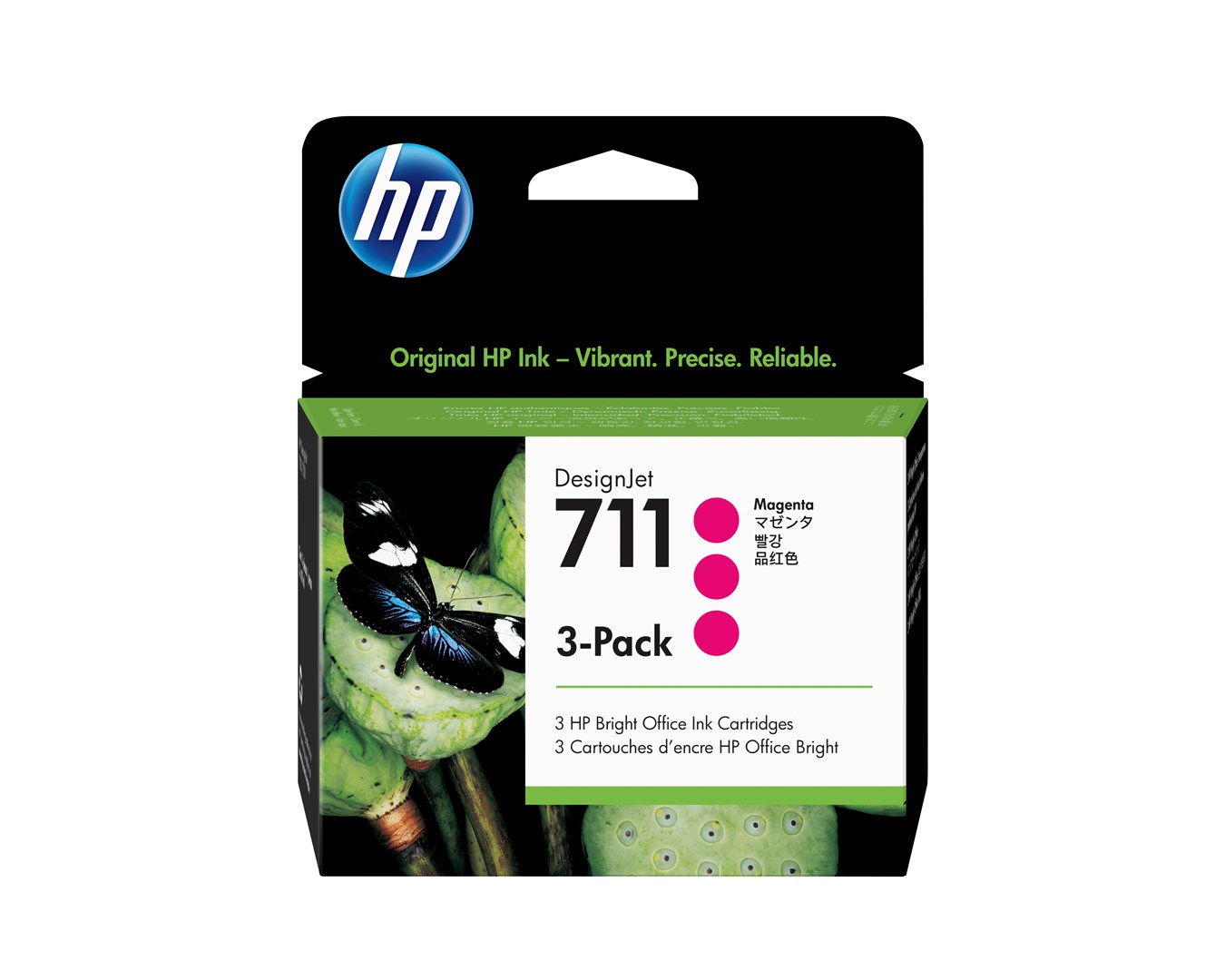 Hewlett-Packard HP 711 3-pack 29-ml Magenta