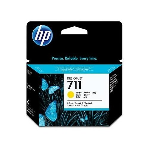 Hewlett-Packard HP 711 3-pack 29-ml Yellow
