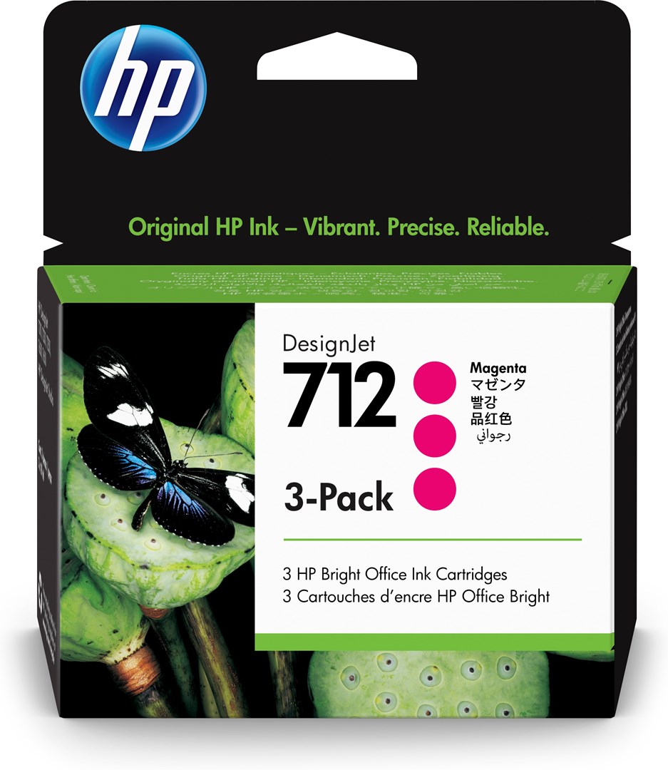 Hewlett-Packard HP 712 3-pack 29-ml Magenta