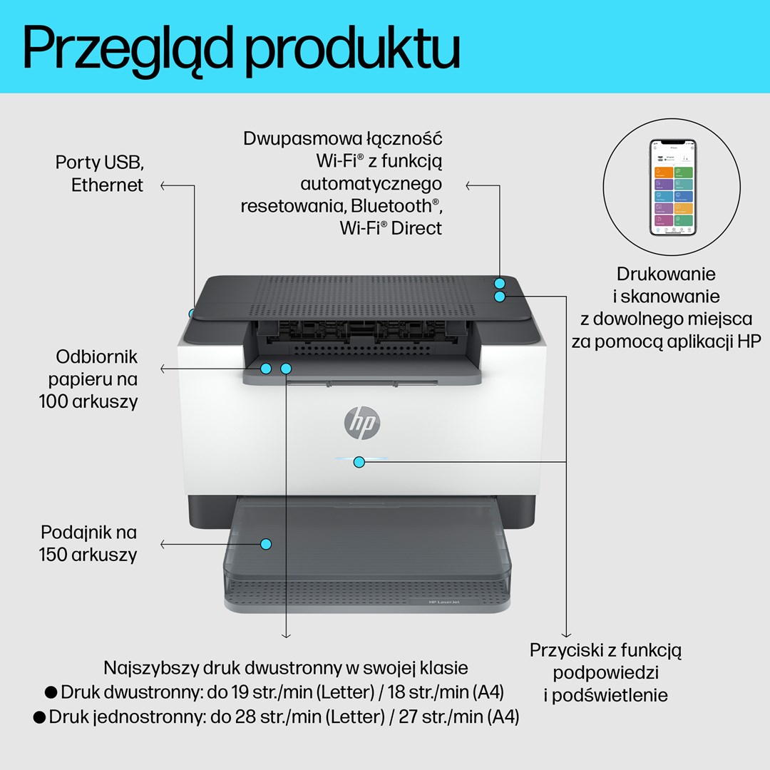 Hewlett-Packard HP Inc. LaserJet M207dw 8J9K9F