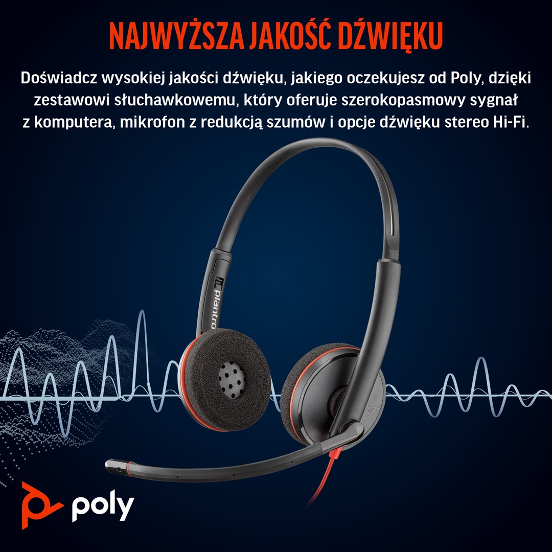 POLY HP  Blackwire 3220 Stereo USB-C