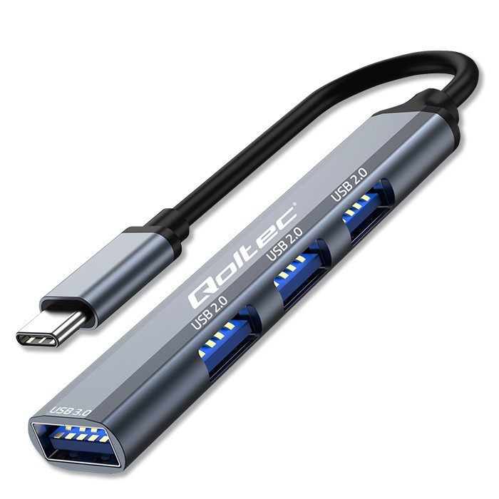 Qoltec  HUB adapter USB c 3