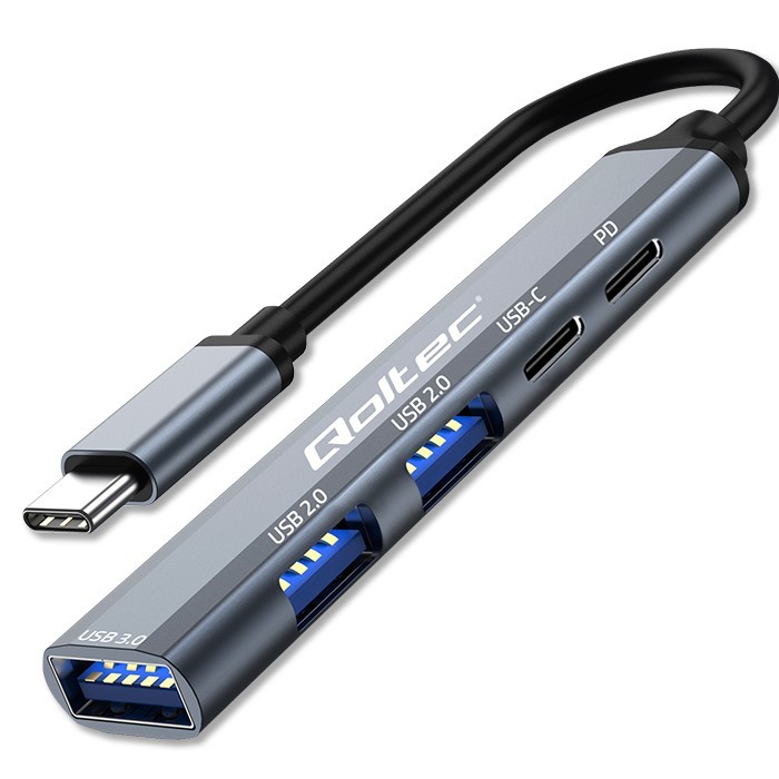 Qoltec HUB adapter USB C 3