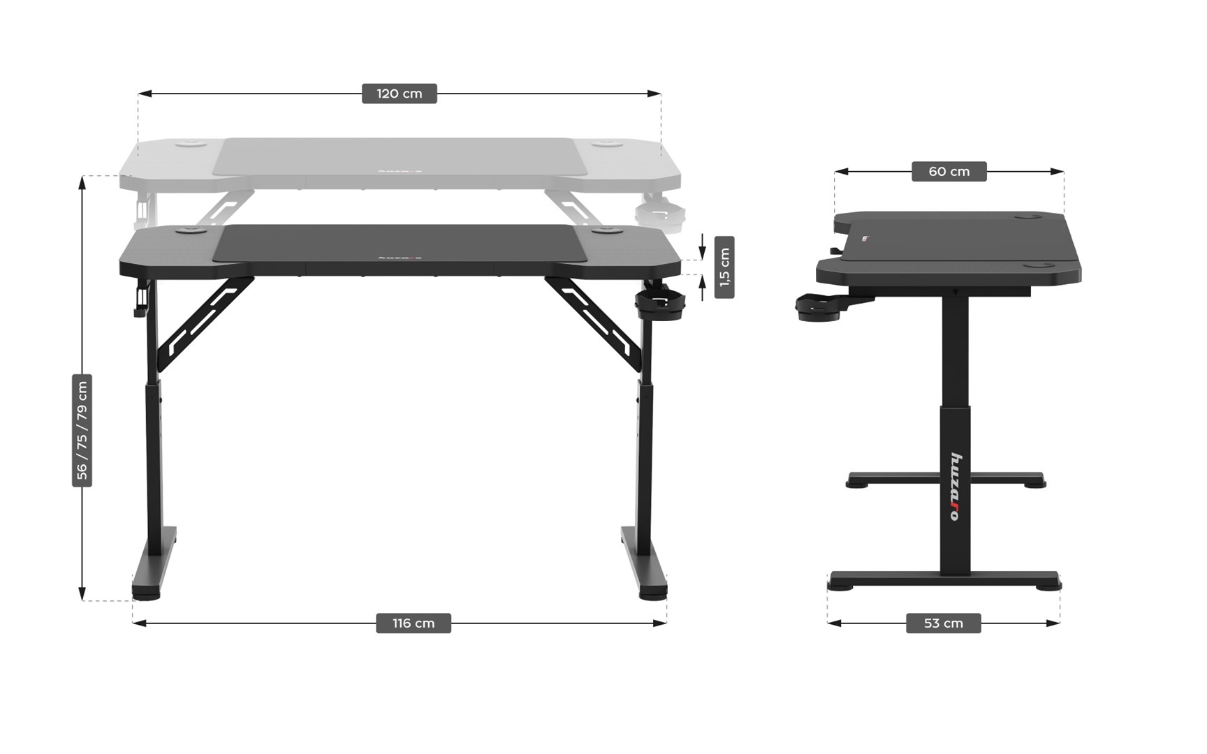Huzaro  Hero 2.6 gaming desk