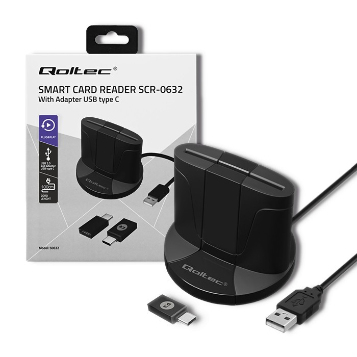 Qoltec Intelligent ID chip card reader